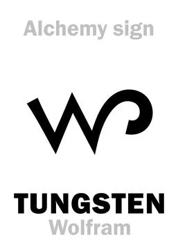 Alchemy: TUNGSTEN (Wolframium) Stock Illustration