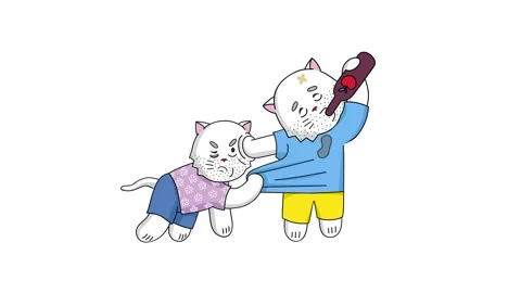 Alco Cats. White Background. Cute. Stock Footage 202034727