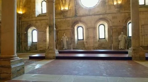 Alcobaca Interior view statues Foto stock