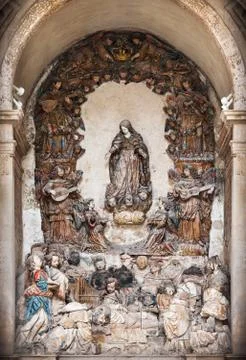 Alcobaca Monastery interior Stock Photos