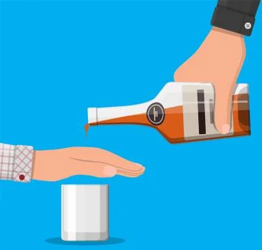 Alcohol abuse concept. Stock Illustration