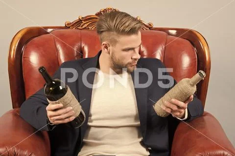 Alcohol addiction, bad habits. Stock Photos