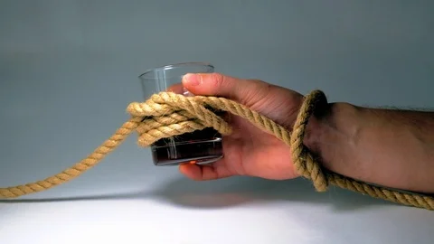 Alcohol addiction concept Stock Footage 117605739