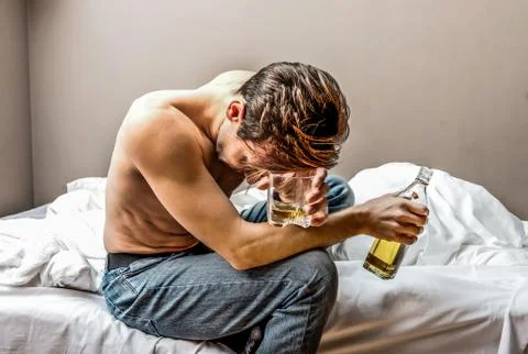 Alcohol addiction problem Stock Photos