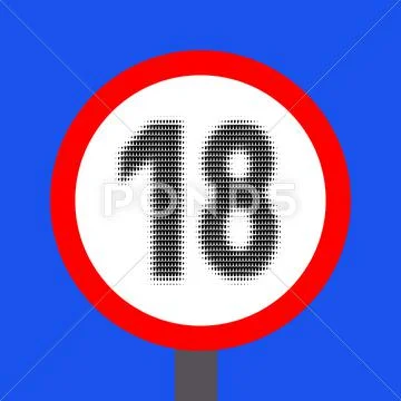Alcohol age requirement sign Stock Illustration