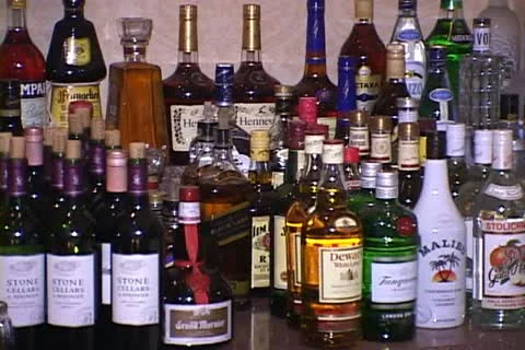 Alcohol in a bar Stock Footage 11956581
