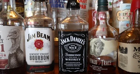 Alcohol at a bar in Washington, D.C. Stock Footage 114675491