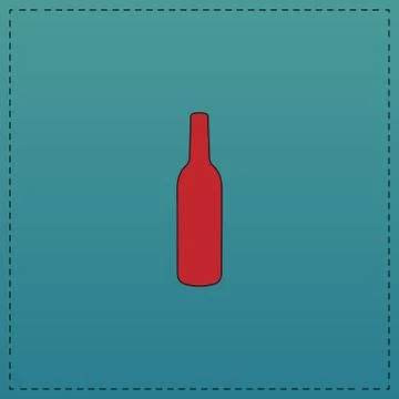 Alcohol bottle computer symbol Illustrazione stock