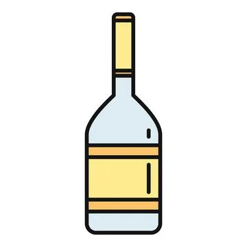 Alcohol bottle icon representing beverage and drink concept Stock Illustration