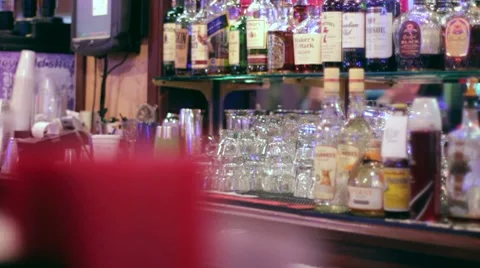 Alcohol bottles Stock Footage 7899599