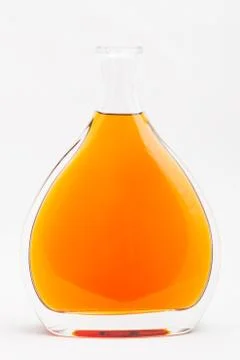 Alcohol bottles on white background Stock Photos