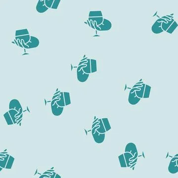Alcohol consumption glyph seamless pattern Illustrazione stock