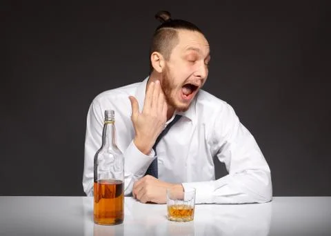 Alcohol dependence in men Stock Photos