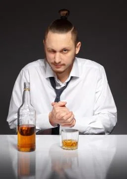 Alcohol dependence in men Stock-Fotos