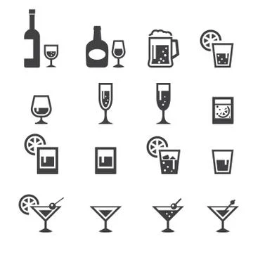 Alcohol drink icon Stock Illustration