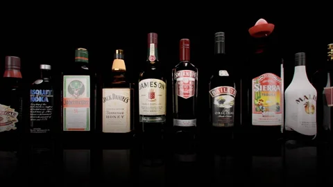 Alcohol Drinks Spirits HD 001 Stock Footage 167497584