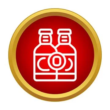 Alcohol free beer icon zero percent beverage Stock Illustration