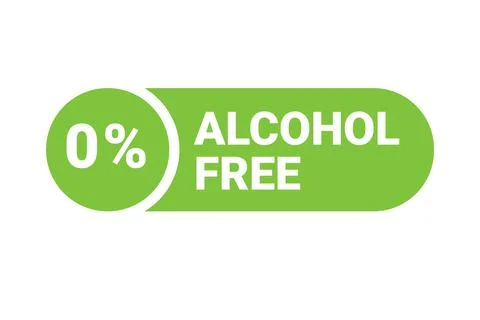 Alcohol free label icon. Zero alcohol icon pharmacy symbol Stock Illustration