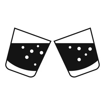 Alcohol glass icon simple vector. Drink toast Stock Illustration