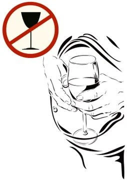 Alcohol harm to your unborn child Stock Illustration