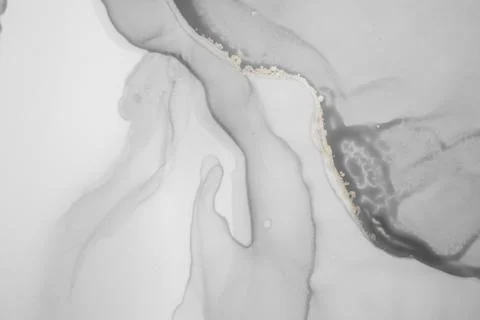 Alcohol Ink. Black Liquid Pattern. Oil Flow Mix. 스톡 일러스트