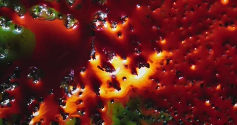 Alcohol ink creating mesmerizing abstract art with blending and mixing green 스톡 동영상 306110014