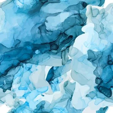 Alcohol ink, seamless pattern, hand drawn texture Stock Illustration
