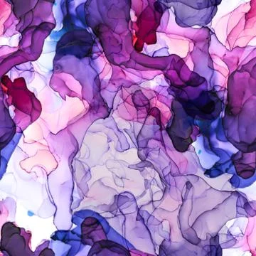 Alcohol ink, seamless pattern Stock Illustration