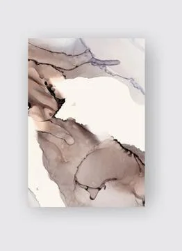 Alcohol ink vector texture banner. Fluid ink abstract background. 库存插图