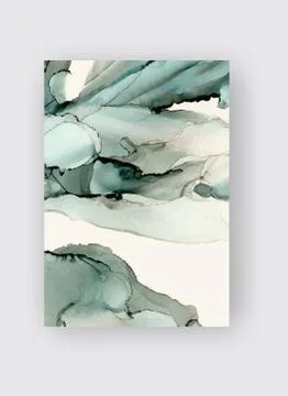 Alcohol ink vector texture banner. Fluid ink abstract background. Stockillustratie