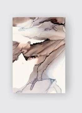 Alcohol ink vector texture banner. Fluid ink abstract background. Stock Illustration