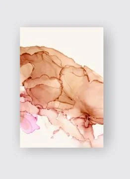 Alcohol ink vector texture banner. Fluid ink abstract background. Stock Illustration