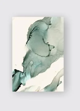 Alcohol ink vector texture banner. Fluid ink abstract background. Stock Illustration