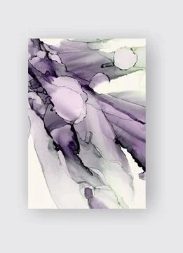 Alcohol ink vector texture banner. Fluid ink abstract background. Stock Illustration