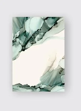Alcohol ink vector texture banner. Fluid ink abstract background. Stock Illustration