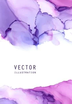 Alcohol ink vector texture. Fluid ink abstract background. Stock Illustration