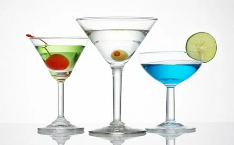 Alcohol line up Stock Photos