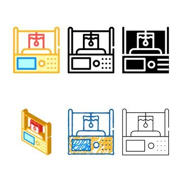 Alcohol meter color icon vector isolated set Stock Illustration