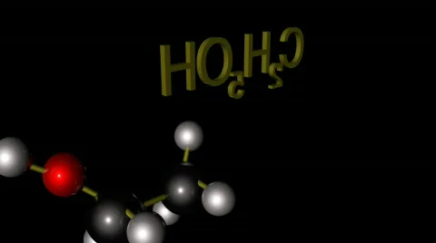 Alcohol molecule - ethanol Stock-Footage 515186