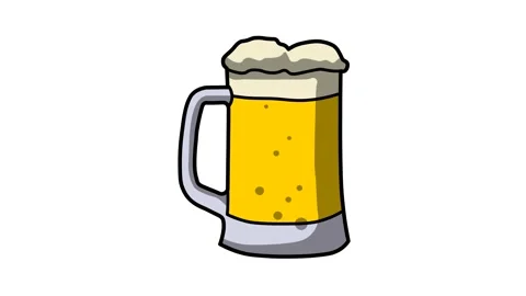 alcohol mug, beer background sketch and ... | Stock Video | Pond5