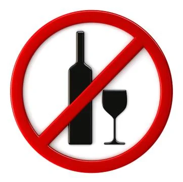 Alcohol not allowed Stock Illustration