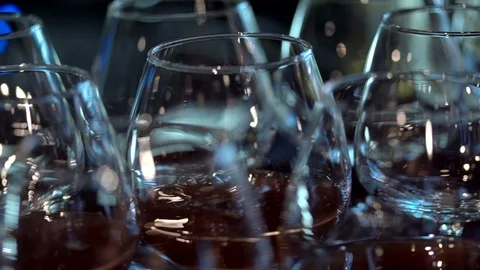 Alcohol pouring close up shot Stock Footage 100469849