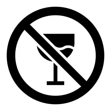 Alcohol Prohibition Vector Icon Design Illustration Stock Illustration