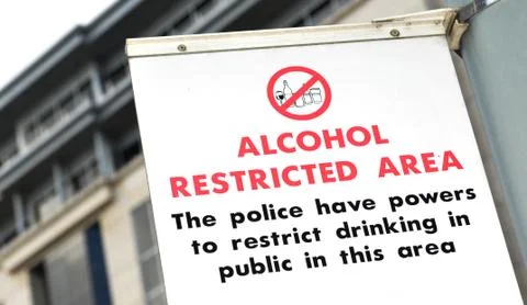 Alcohol restricted area Stock Photos
