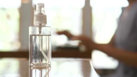Alcohol Spray Stock Footage 166821177
