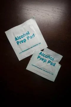 Alcohol swab isolated Stock Photos