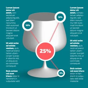 Alcohol theme infographic Illustrazione stock