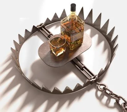Alcohol Trap Stock Illustration