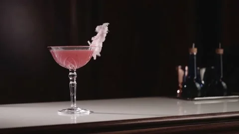 Alcoholic cocktail is on the table Video stock 169890892