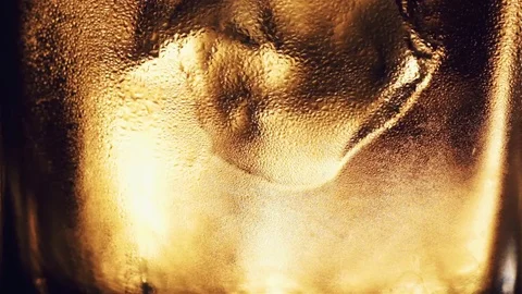 Alcoholic drink with ice cubes in a cold glass Stock Footage 81049967